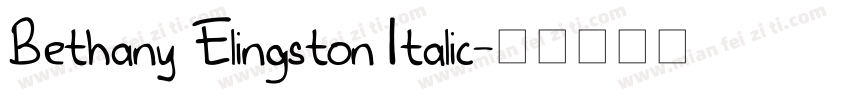 Bethany Elingston Italic字体转换